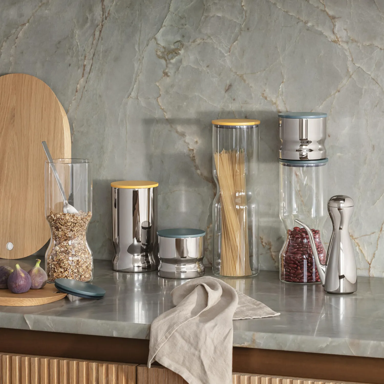 Georg Jensen Køkkenopbevaring-ALFREDO opbevaringsdåse large 1,5 L, glas/grøn