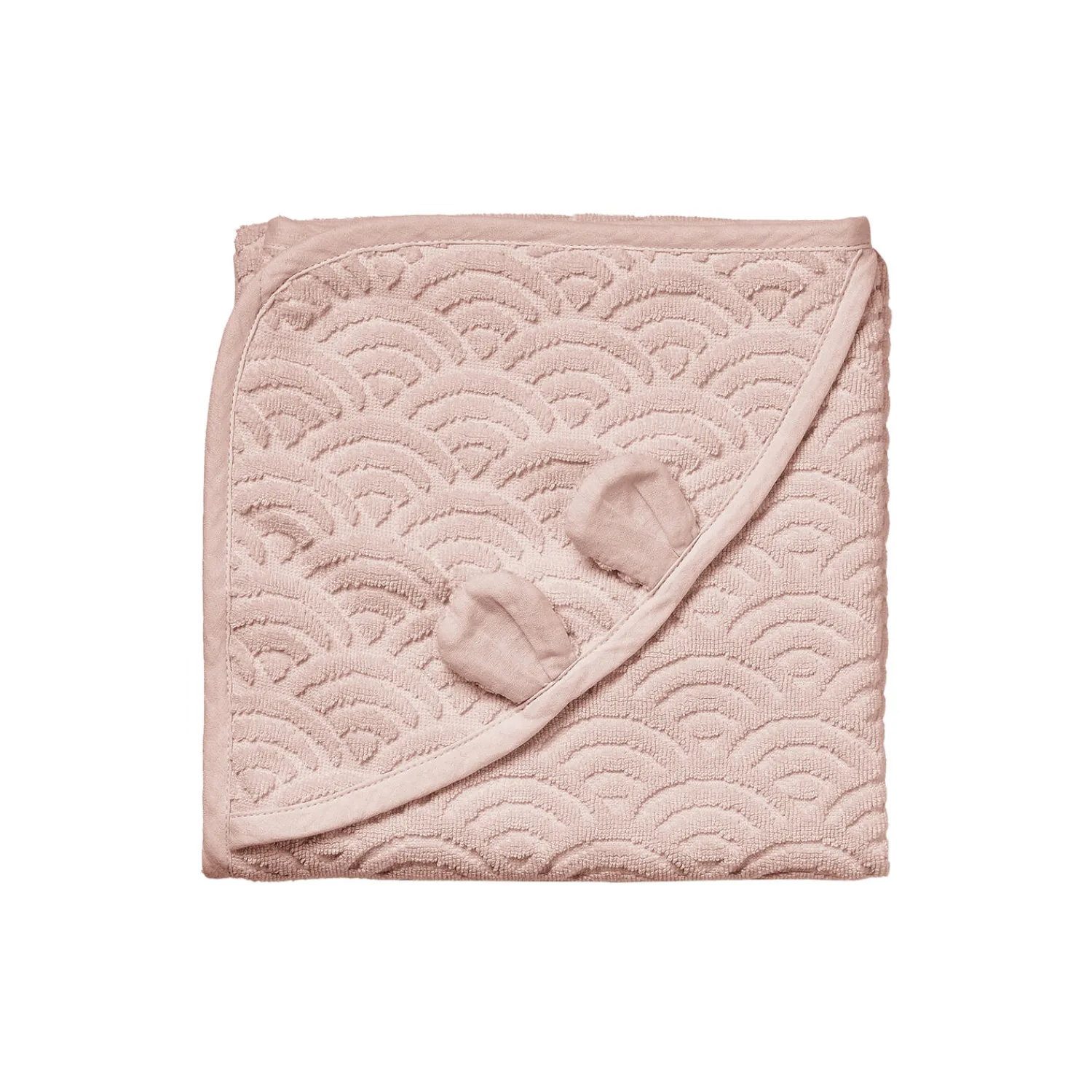 Børn Cam Cam Copenhagen Badeudstyr|Håndklæder * Baby håndklæde med hætte og ører, dusty rose