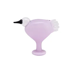 Iittala Figurer & Glaskunst-BBT Leppäinen glasfugl, lys lilla