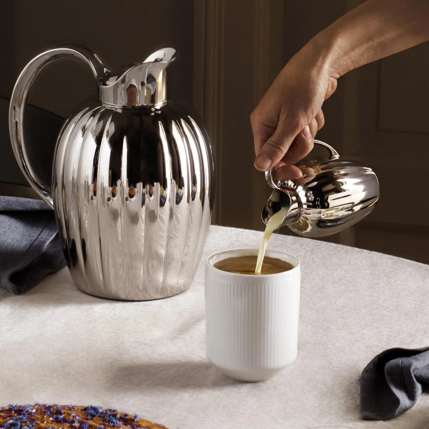 Georg Jensen Kaffe- & Teudstyr-Bernadotte flødekande
