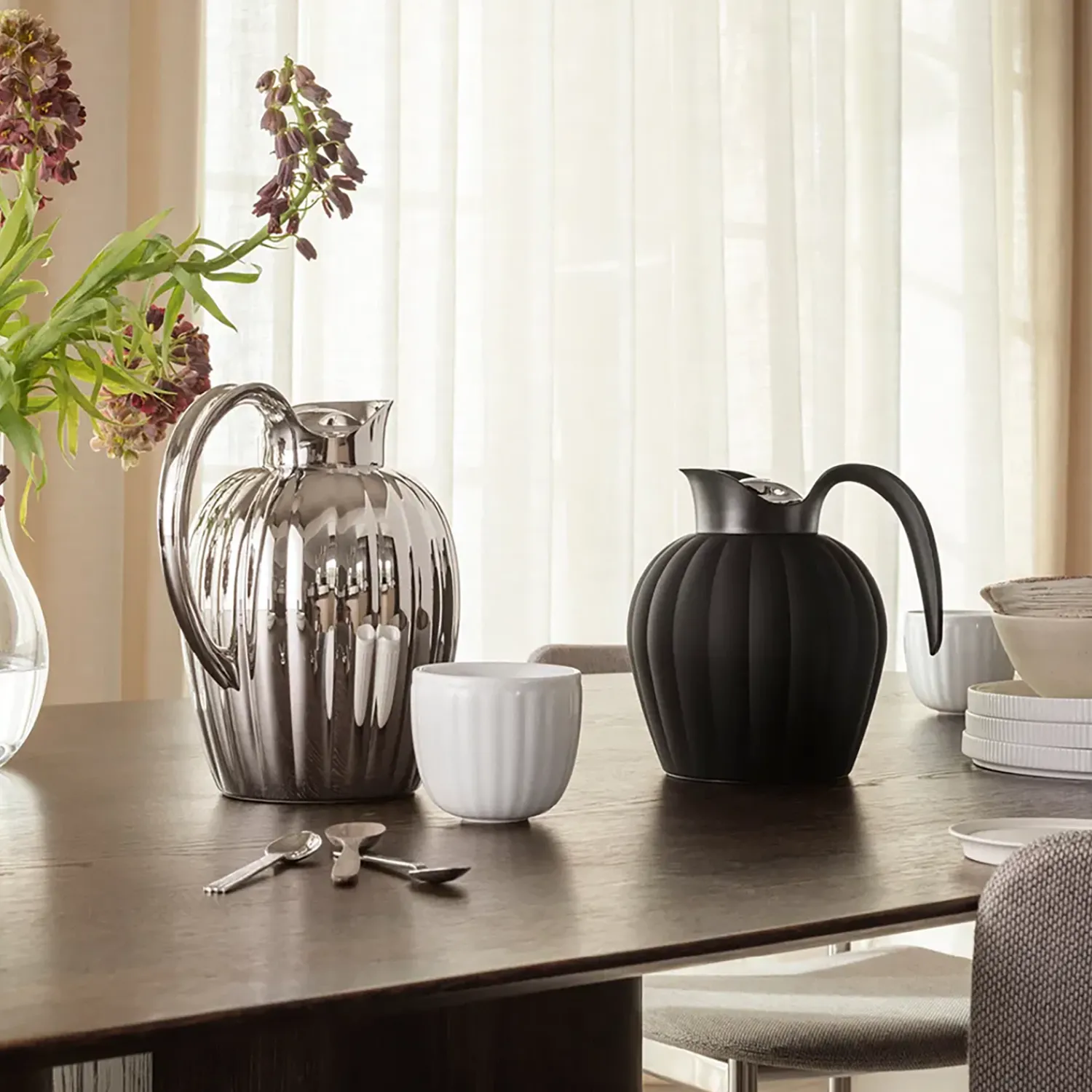 Georg Jensen Kaffe- & Teudstyr * BERNADOTTE Termokande, midnight black