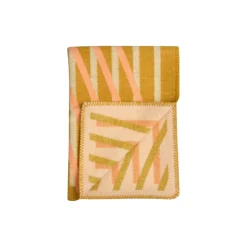 Røros Tweed Plaider * BISLETT Throw, peach & pistachio