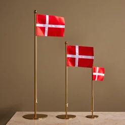 Piet Hein Pynt-Bordflagstang, messing