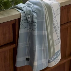 Lexington Køkkentekstiler * Botanical Checked Organic Cotton Kitchen Towel,