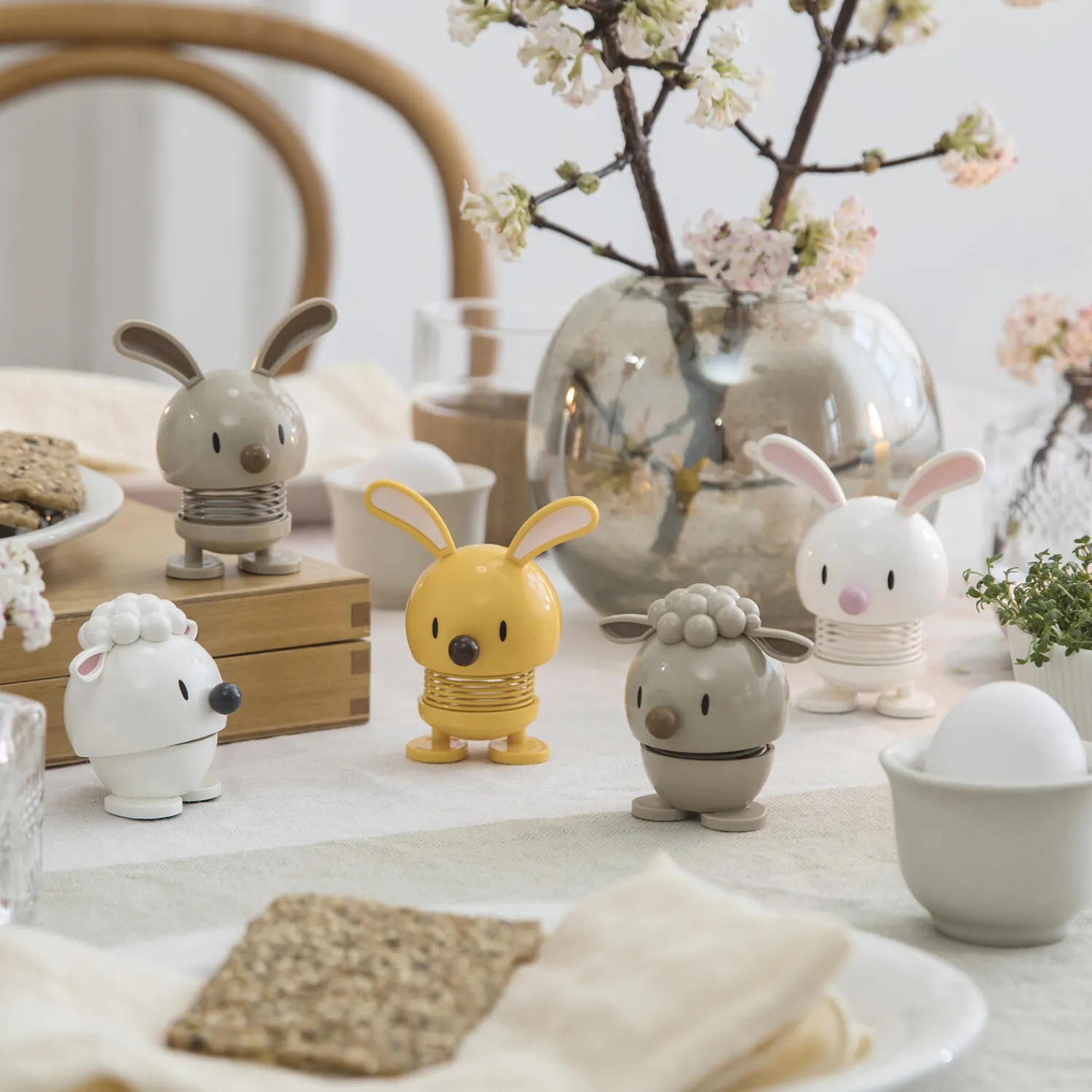 Hoptimist Figurer & Glaskunst-Bunny, latte