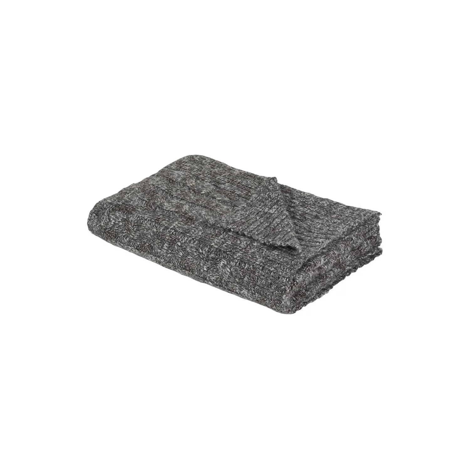 ELVANG Plaider * Cable plaid, grey/black