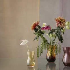 Holmegaard Vaser-Calabas vase, amber