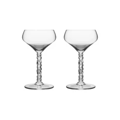 Orrefors Glas-Carat coupe champagneglas 2 stk.