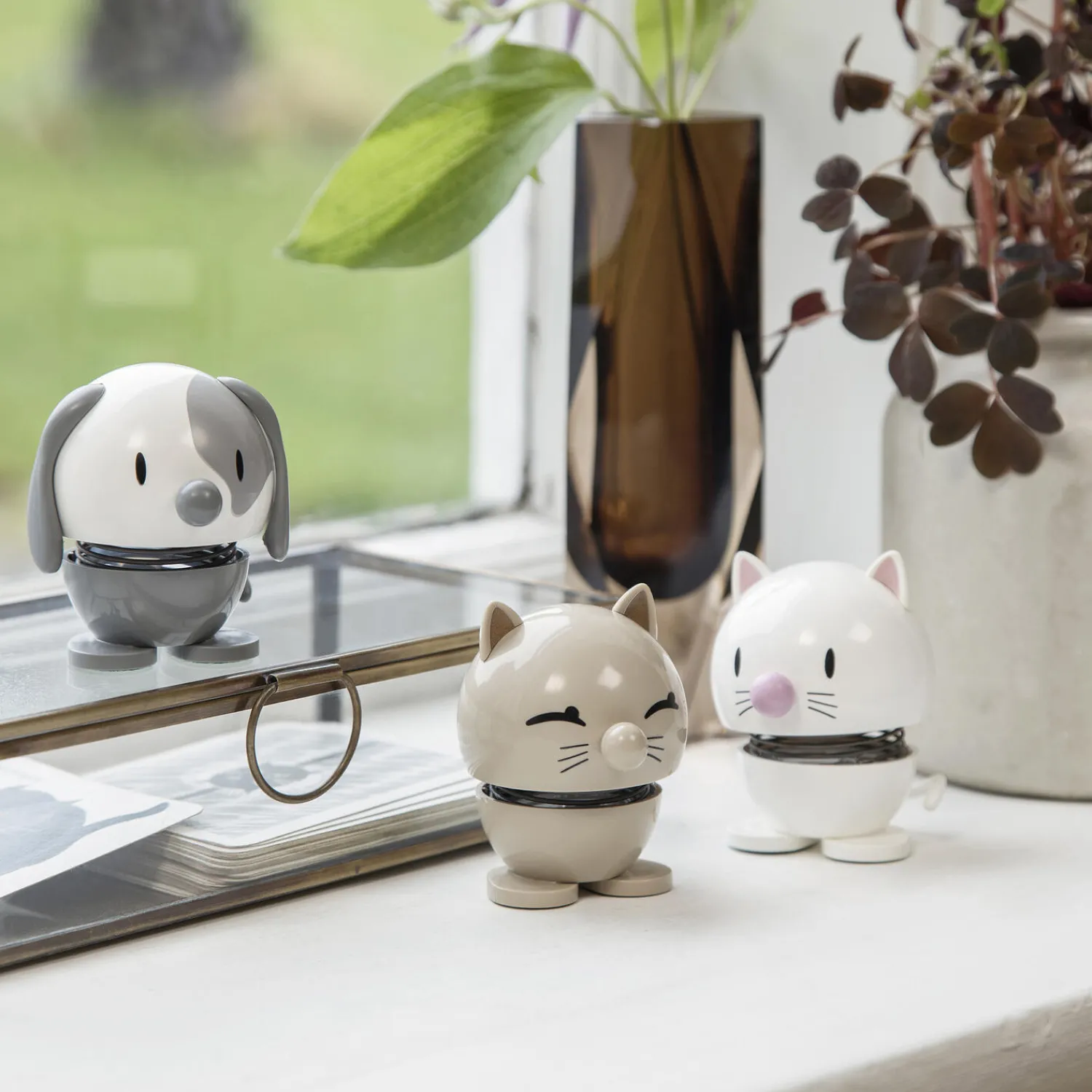 Hoptimist Figurer & Glaskunst * Cat, white