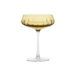 Louise Roe Glas-Champagne Coupe Single Cut, amber