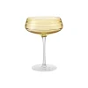 Louise Roe Glas-Champagne Coupe Triple Cut, amber