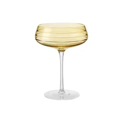 Louise Roe Glas-Champagne Coupe Triple Cut, amber