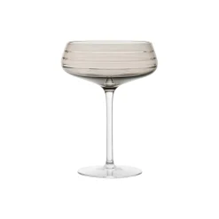 Louise Roe Glas-Champagne Coupe Triple Cut, smoke