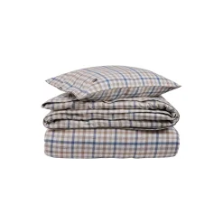 Lexington Sengetøj * Checked Cotton Flannel Bed Set, misty blue/beige/white