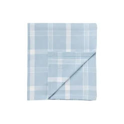 Lexington Bordtekstiler-Checked Recycled Cotton Oxford Tablecloth, blue/white