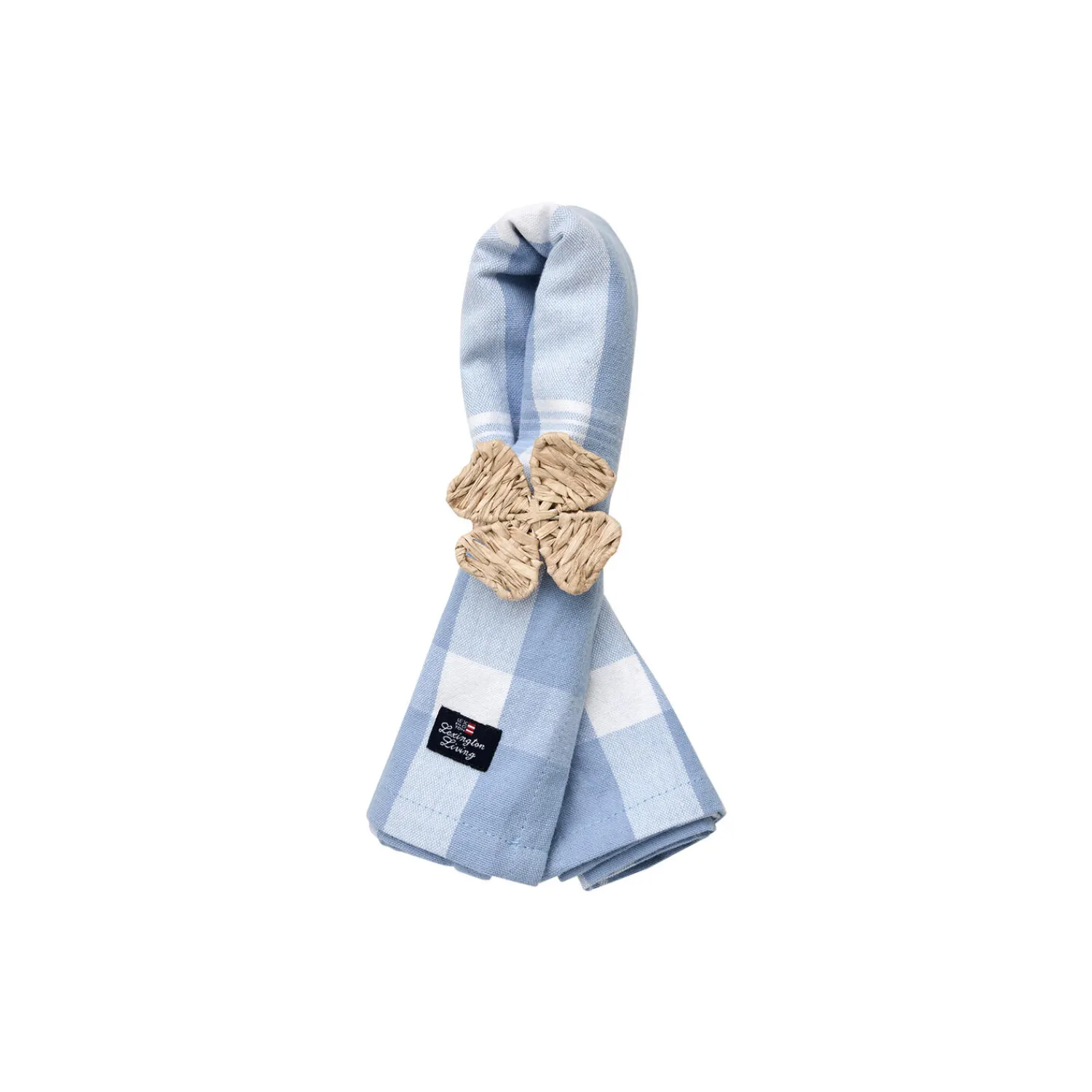 Lexington Bordtekstiler * Checked Recycled Cotton Oxford Napkin, blue/white