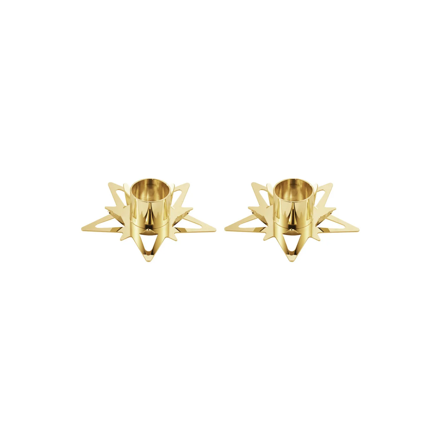 Georg Jensen Pynt-Classic Christmas stjernelyseholder til kertelys 2 stk