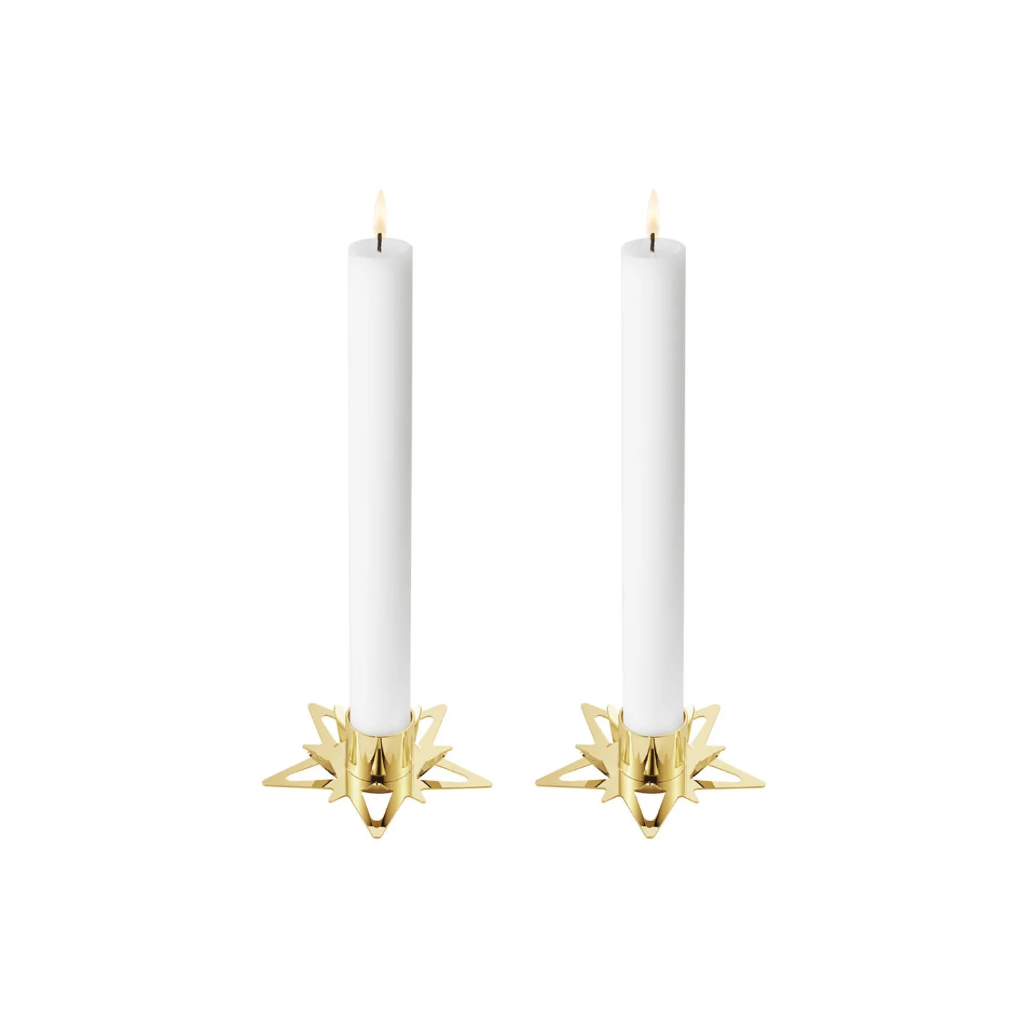 Georg Jensen Pynt-Classic Christmas stjernelyseholder til kertelys 2 stk