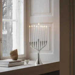 Georg Jensen Lysestager-Cobra Menorah lysestage