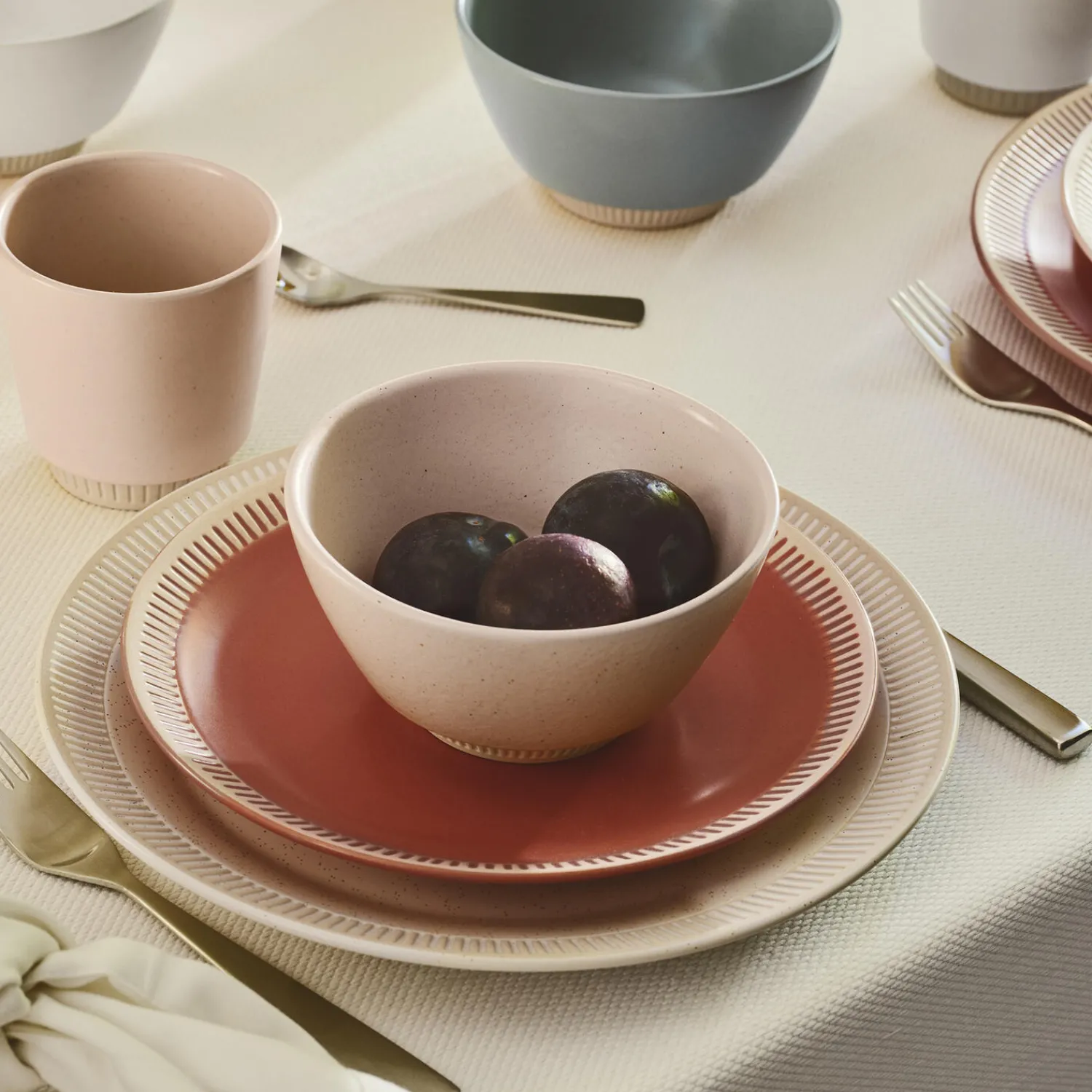 Knabstrup Keramik Tallerkener * Colorit frokosttallerken Ø 22 cm,
