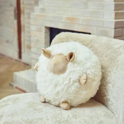 NATURES Collection Pyntepuder & Hynder-Cute Sheep rund pude Ø 34 cm,