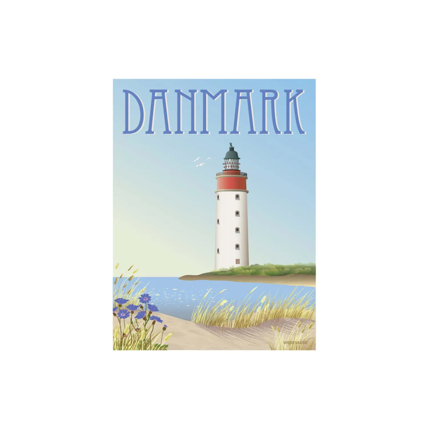 ViSSEVASSE Plakater & Rammer * DANMARK Hvidt Fyr plakat