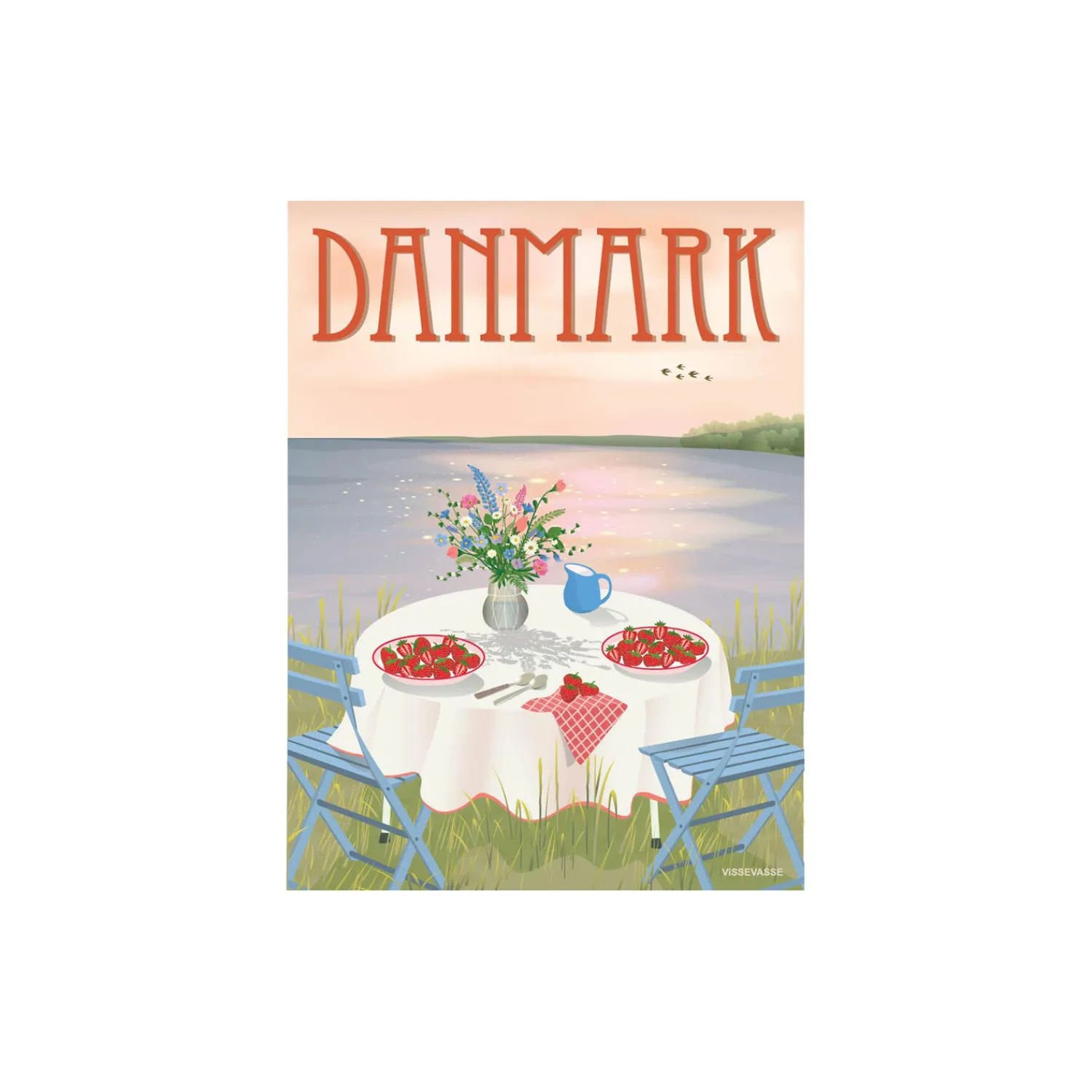 ViSSEVASSE Plakater & Rammer-DANMARK Jordbær plakat