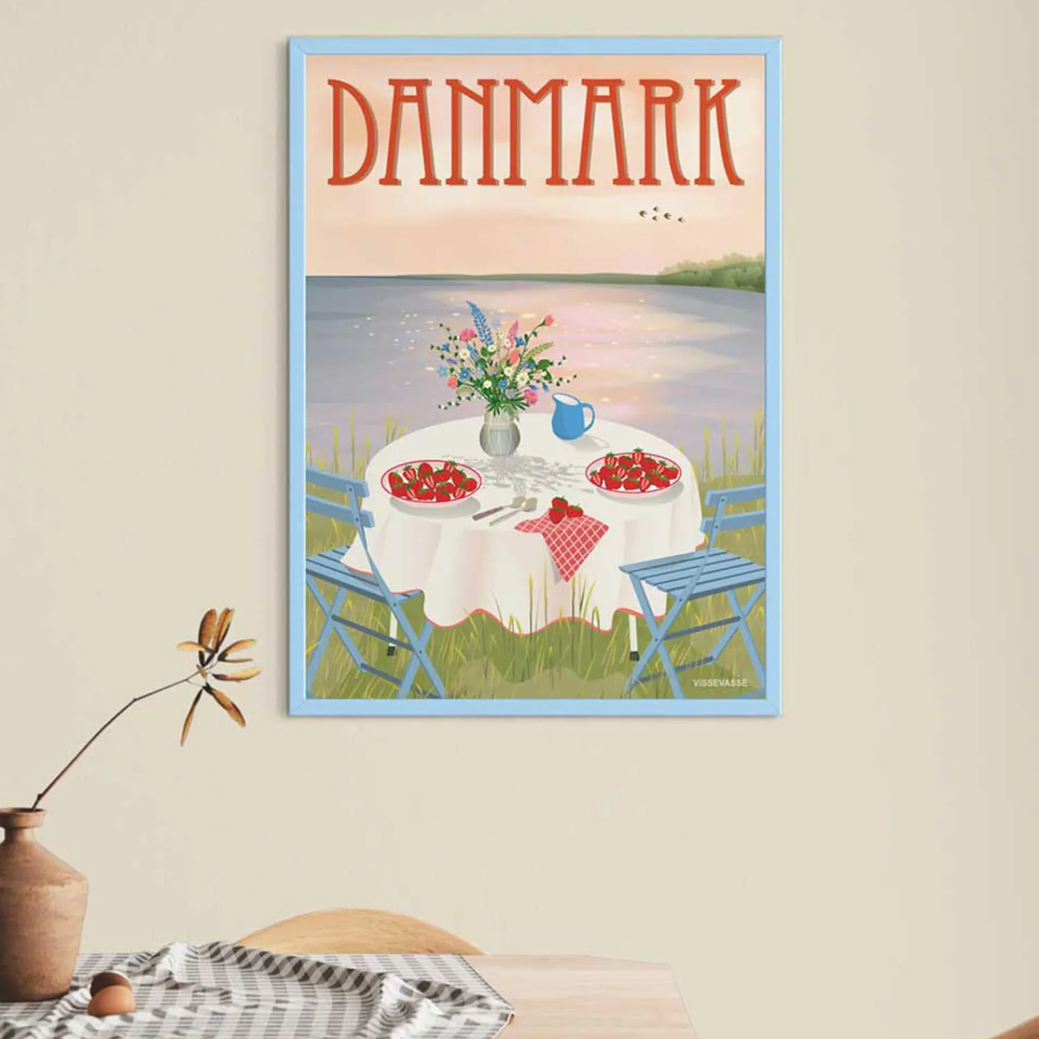 ViSSEVASSE Plakater & Rammer-DANMARK Jordbær plakat