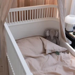 Børn Sebra Soveudstyr|Sengetøj-2-delt musselin babysengetøj, seabreeze beige