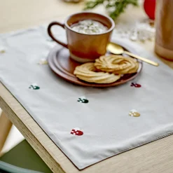 Södahl Bordtekstiler * Dækkeserviet Christmas Hearts Embroidery 2-pk, red