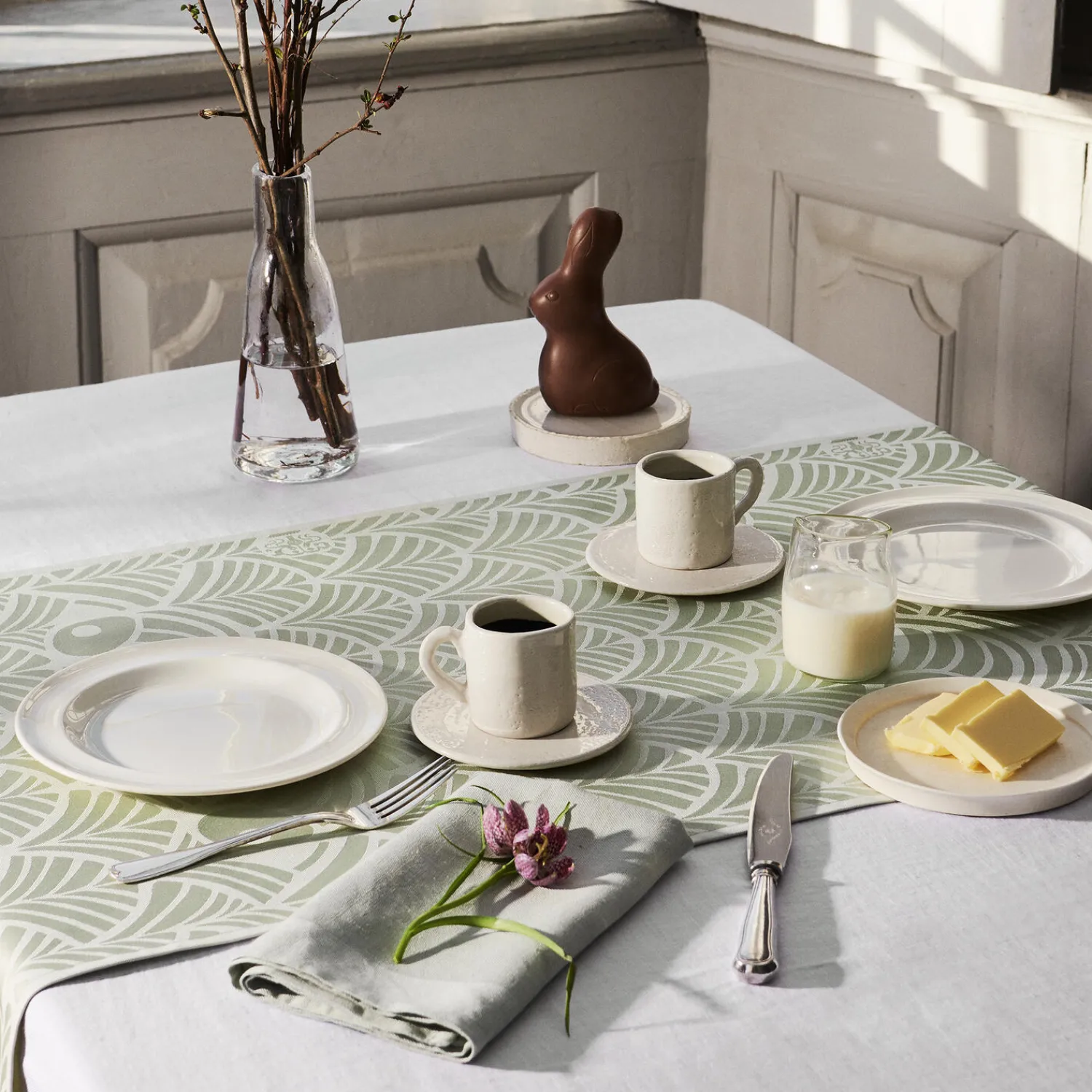 Georg Jensen Damask Bordtekstiler * EASTER bordløber, light green