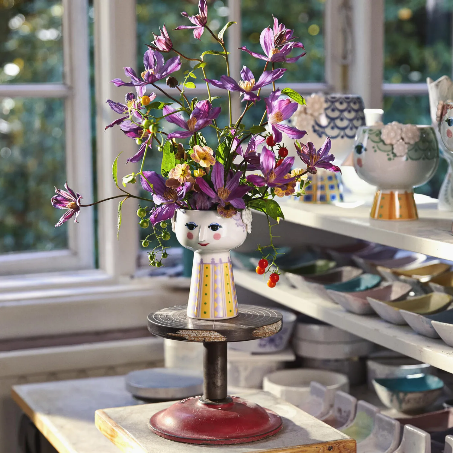 Bjørn Wiinblad Vaser-Eva vase 15 cm, lavendel