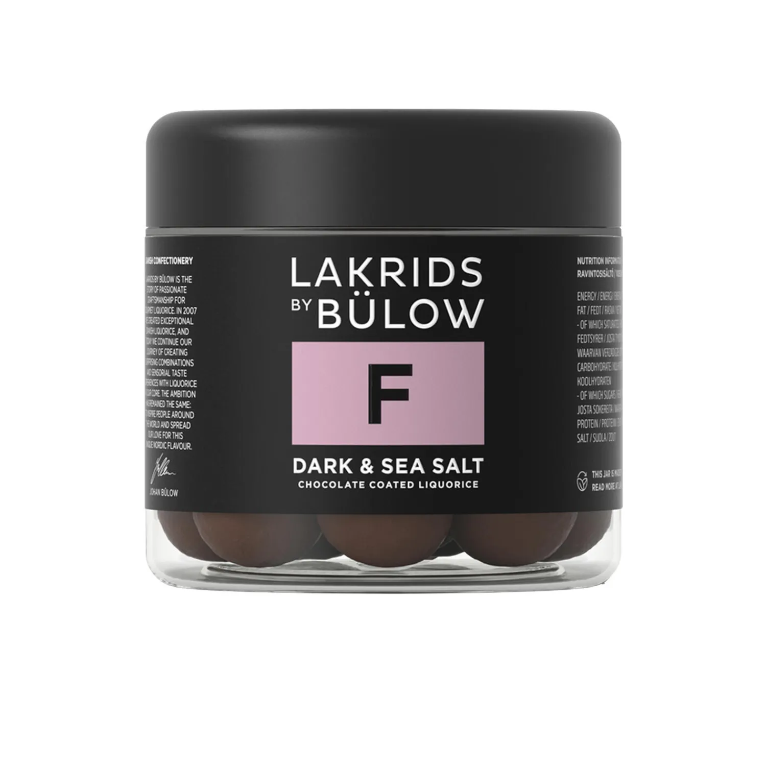 Lakrids by Bülow Delikatesser * F - DARK & SEA SALT, small