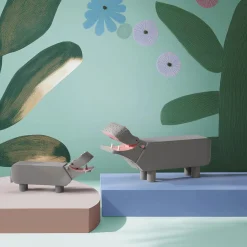 Kay Bojesen Denmark Figurer & Glaskunst-Flodhest liliput, grå