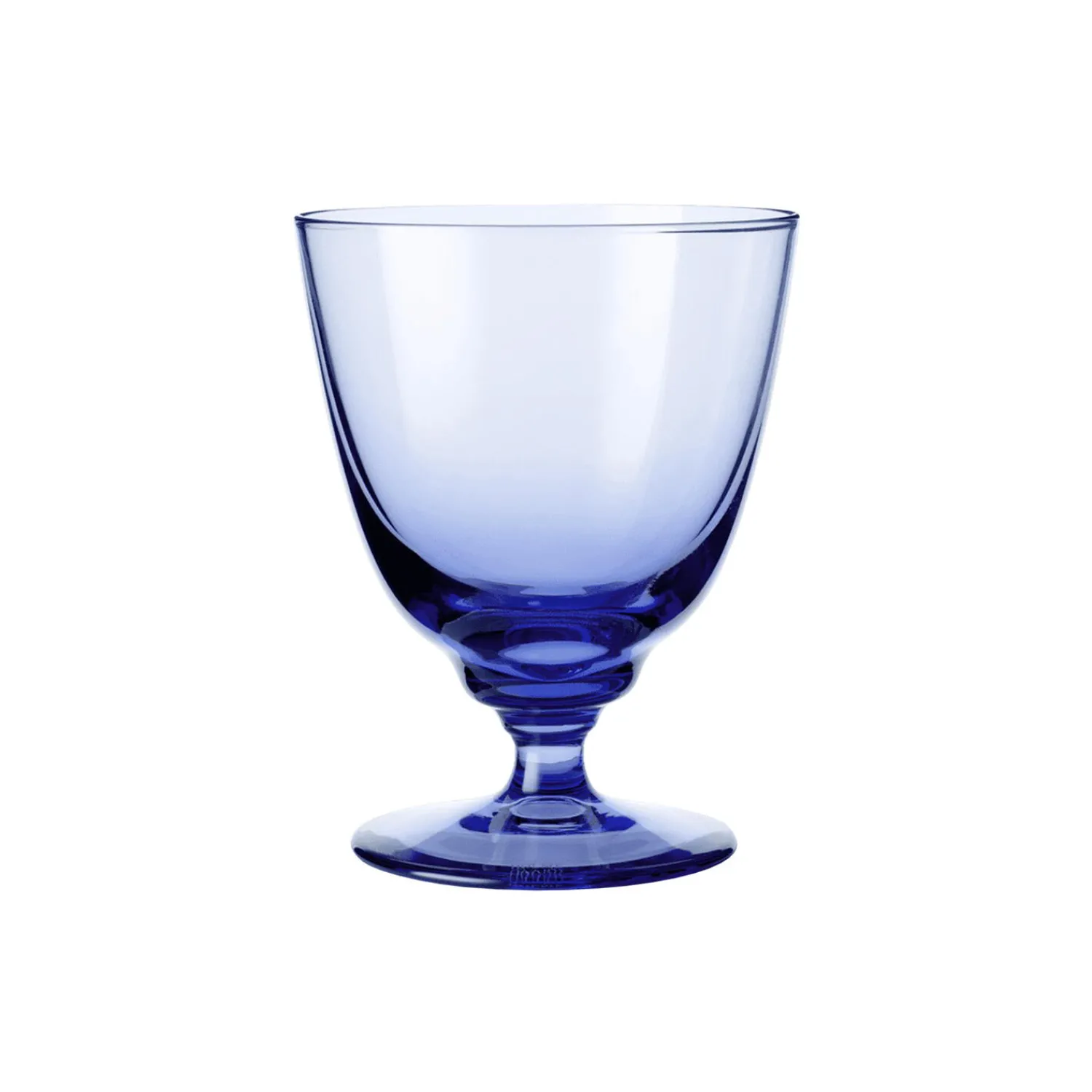 Holmegaard Glas * Flow glas på fod, mørk blå