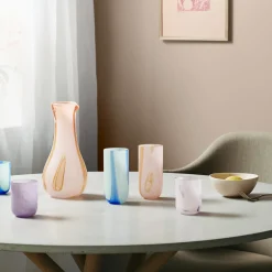Kodanska Glas-Flow Longdrink, light blue w stripes