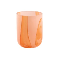 Kodanska Glas * Flow Tumbler, pink w red stripes