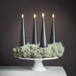 Uyuni Lighting Lys & Duftlys-Giftbox w. spike, remote, LED cone candle 4-pack,