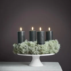 Uyuni Lighting Lys & Duftlys-Giftbox w. spike, remote, LED pillar candle 4-pack,
