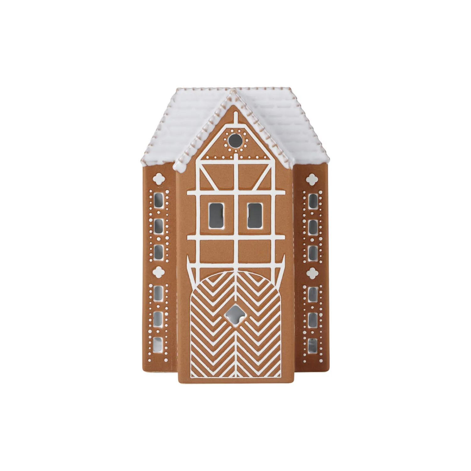 Kähler Pynt * Gingerbread lyshus , brun