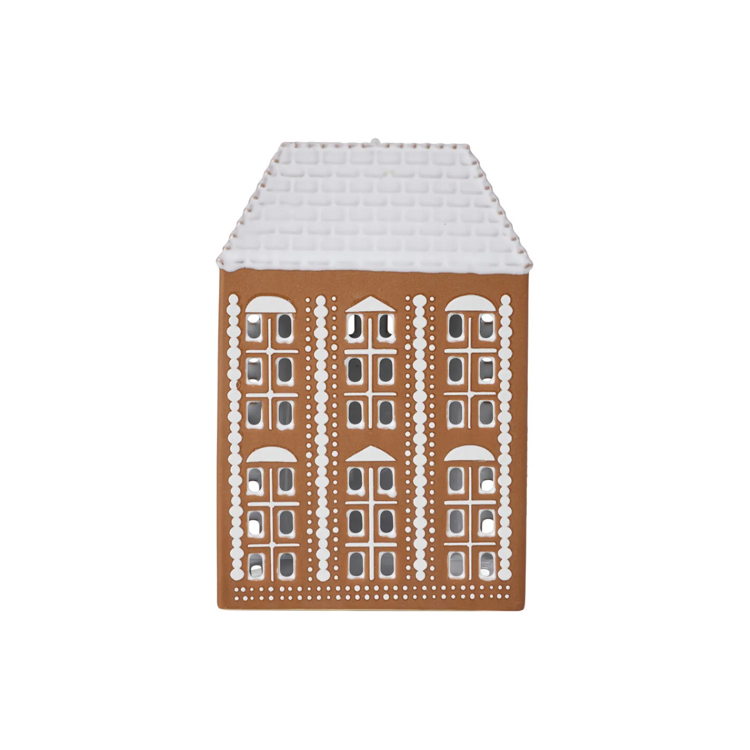 Kähler Pynt * Gingerbread lyshus , brun