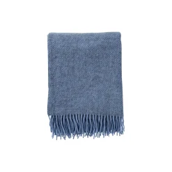 Klippan Yllefabrik Plaider-Gotland uld plaid, infinity blue