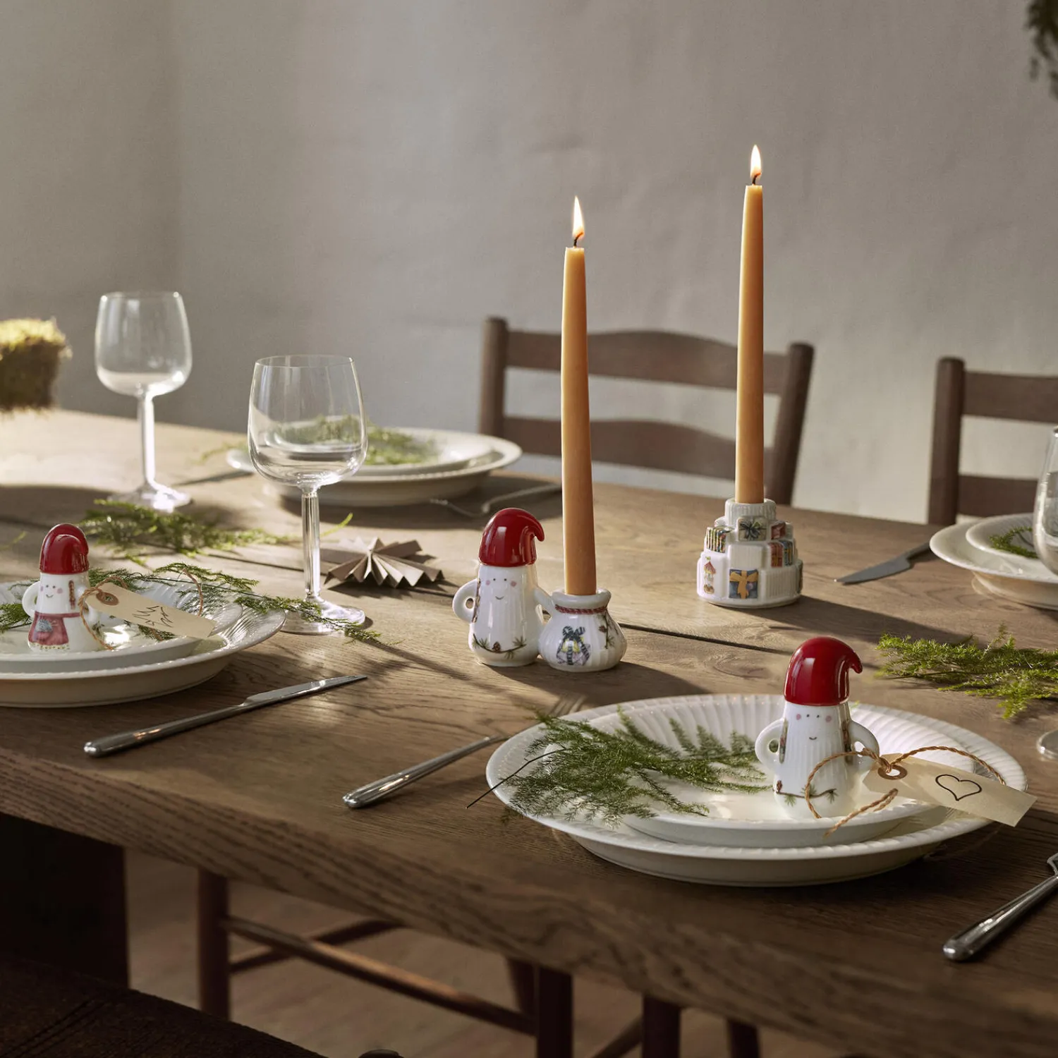 Kähler Pynt * Hammershøi Christmas lysestage Nissefar