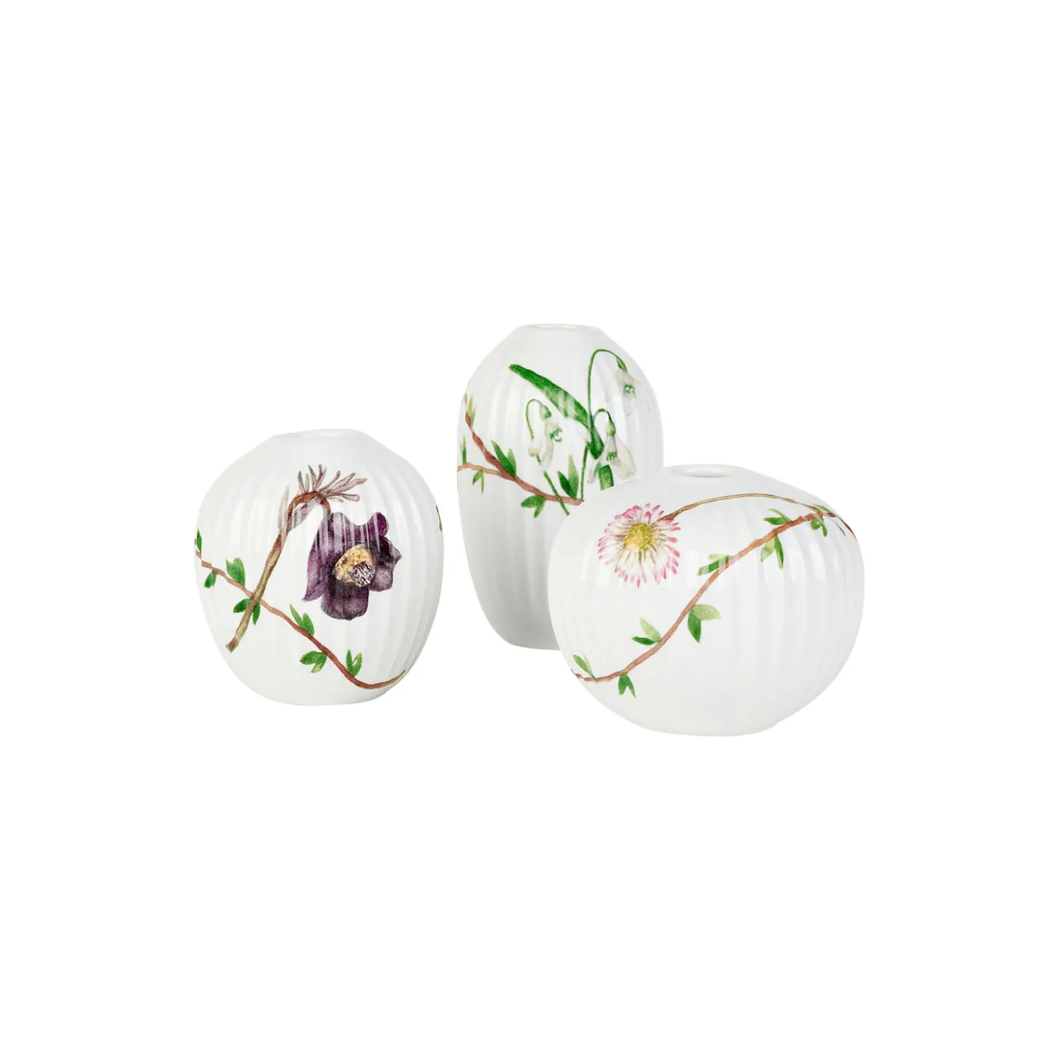 Kähler Vaser-Hammershøi Spring vase miniature 3 stk