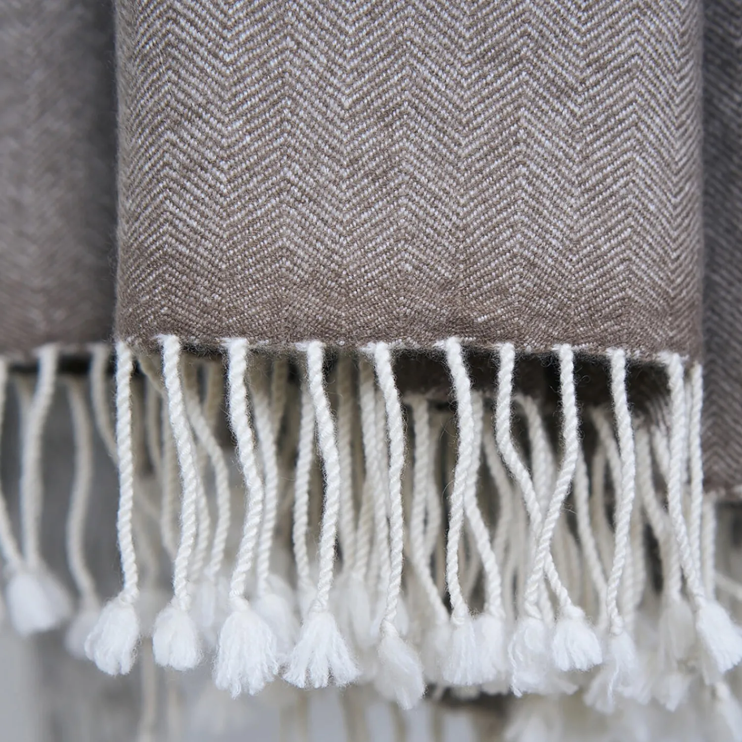 CARE BY ME Plaider-HERRINGBONE Throw,