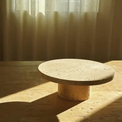 HOEME Copenhagen Skåle & Fade-Høj dekorativt fad, sand