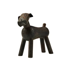 Kay Bojesen Denmark Figurer & Glaskunst-Hund Tim, røget eg