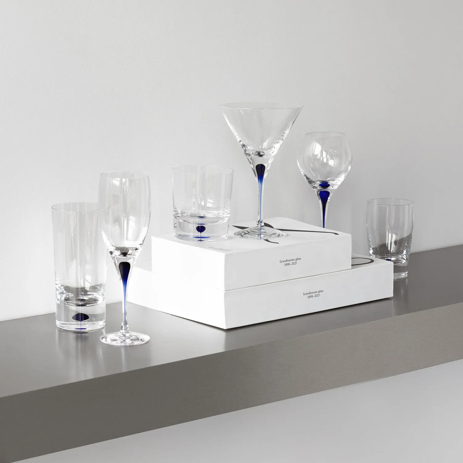 Orrefors Glas * Intermezzo Blue martiniglas
