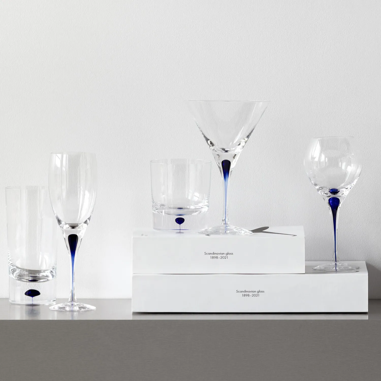 Orrefors Glas * Intermezzo Blue vinglas