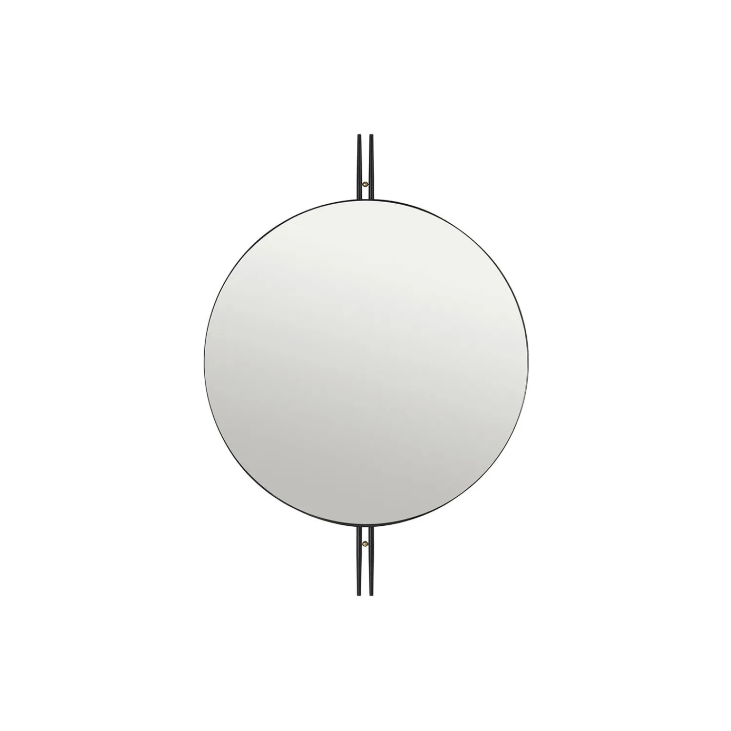 GUBI Vægspejle * IOI Wall Mirror, black semi matt/brass sphere